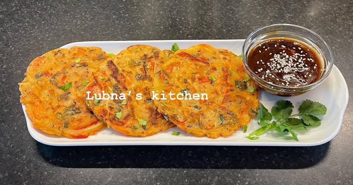Vegetable pancakes Recipe by Lubna’s Kitchen Cookpad
