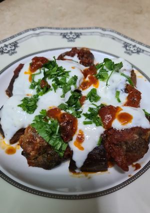 صورة لوصفة كباب بالباذنجان