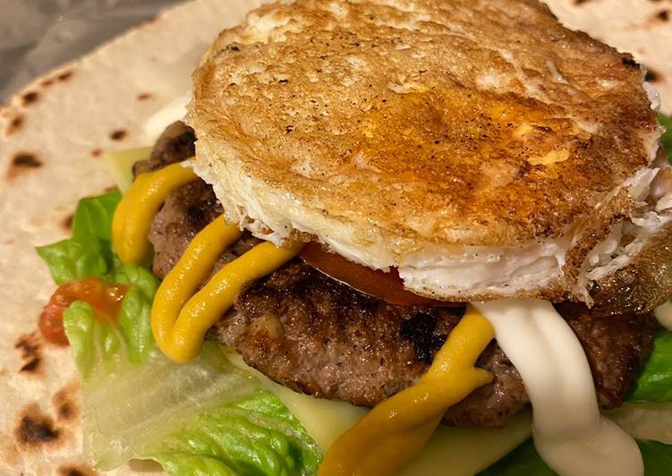 Resep Burger Wrap - Bisa untuk BEKAL | Rendah Karbohidrat Anti Gagal