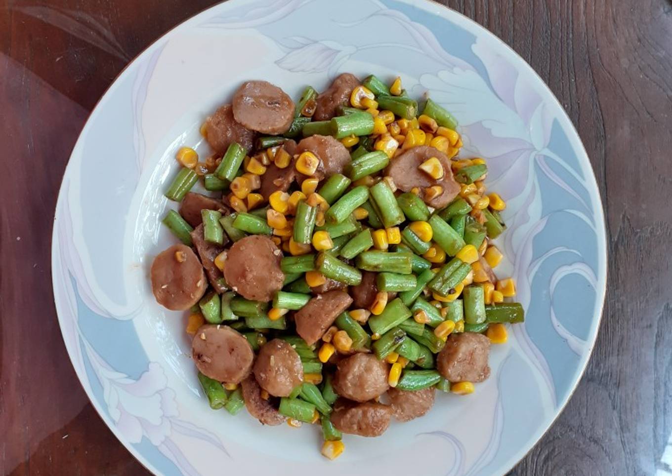 Buncis Jagung Bakso Teriyaki