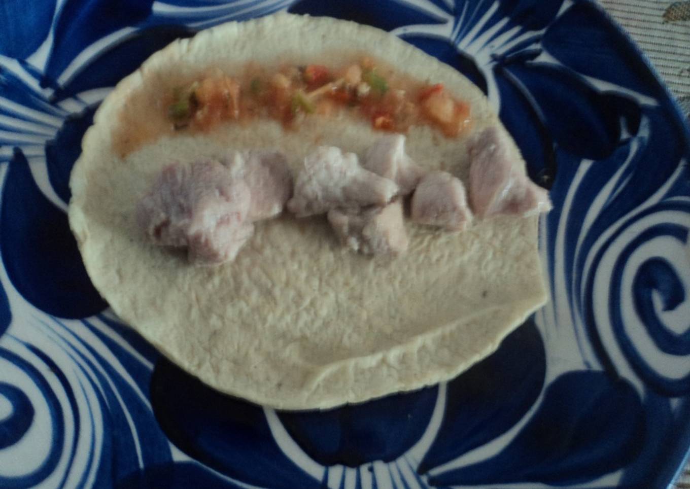 Taco ranchero a la mexicana. San Diego de Alejandría, Jalisco México