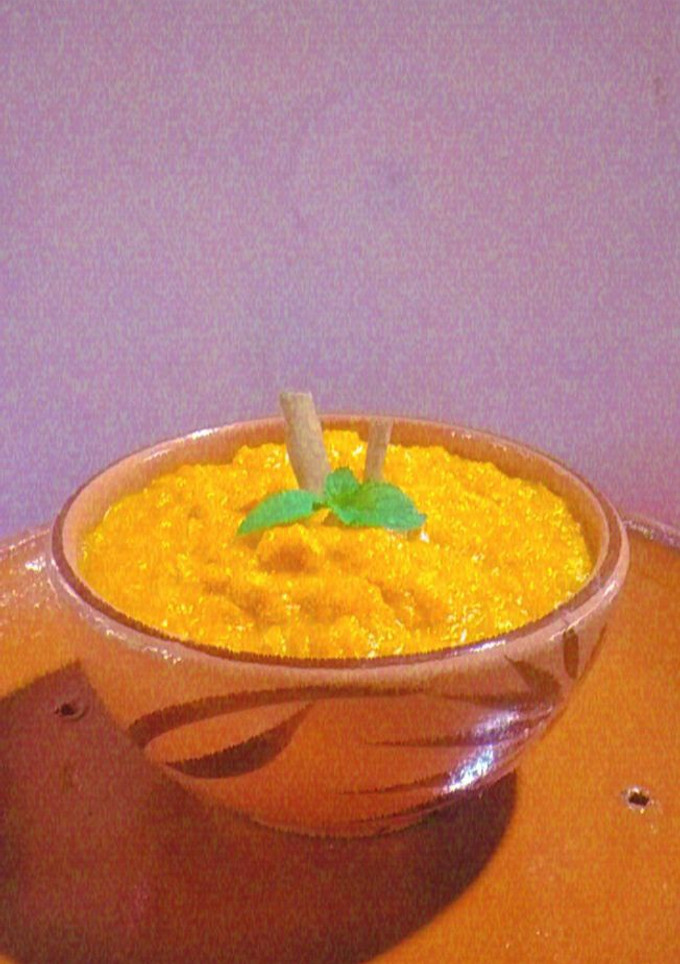 Una foto de Dulce de papaya con coco