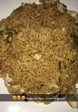 صورة لوصفة اندومي على طريقتي بصوص الصويا 🙅🏼🍝👩🏻‍🍳