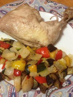 Una foto de Pollo en olla exprés
