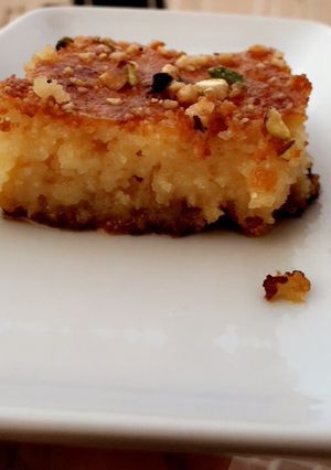 صورة لوصفة بسبوسه الطازج