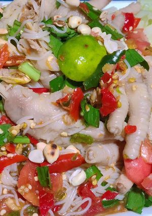 รูปของ ตำซั่วขนมจีนตีนไก่ 🐓