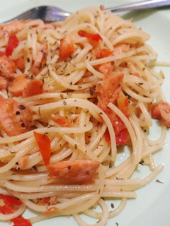 Foto resep Spaghetti Aglio Olio Salmon