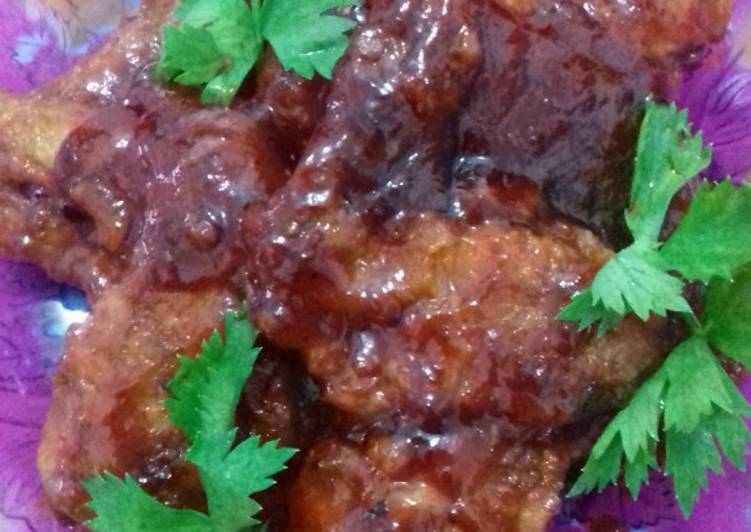 Resep Spicy wings with caramel and honey souce🌹 yang Sempurna