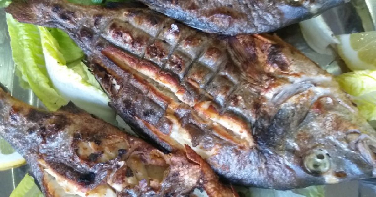 طريقة عمل سمك أجاج مشوي على الفحم 😍🤗😋 على اصولها بطريقة سهلة وسريعة من ...
