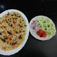 Prawns pulao simply and tasty A picture of Prawns pulao simply and tasty.