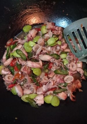 Foto resep Tumis Cumi Asin Pete
