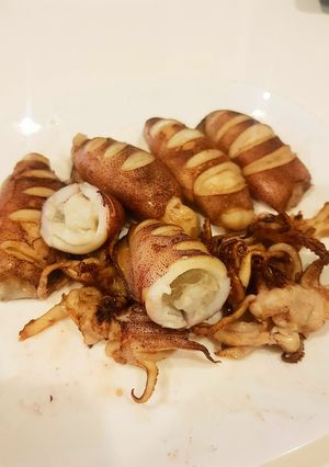 รูปของ ปลาหมึกไข่ย่าง หม้อทอดไร้น้ำมัน