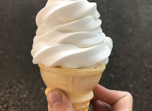 A picture of No churn homemade soft serve ice cream!!!.