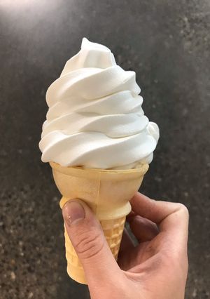 A picture of No churn homemade soft serve ice cream!!!.