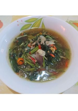 Foto resep Tumis kangkung saus tiram pedas