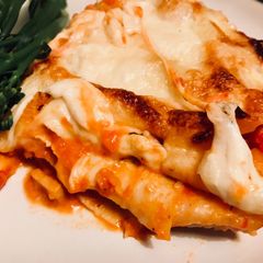 A picture of Three-Cheese Vegetable Lasagne.