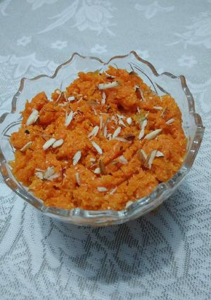 A picture of Gajar ka halwa.