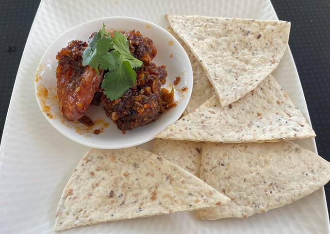 Recipe of Speedy Prawn Paste Chili Crisp Tortilla❤️❤️❤️