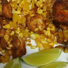 A picture of Corn Husk Chicken.