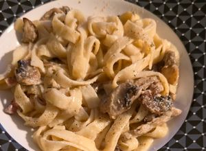 Une photo de Tagliatelles à la boscaiola