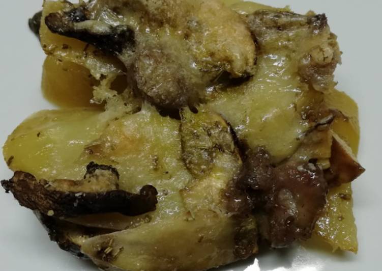 Patate funghi porcini al forno 😋