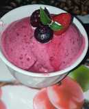 Sorbete de frutos rojos y vino Jerez