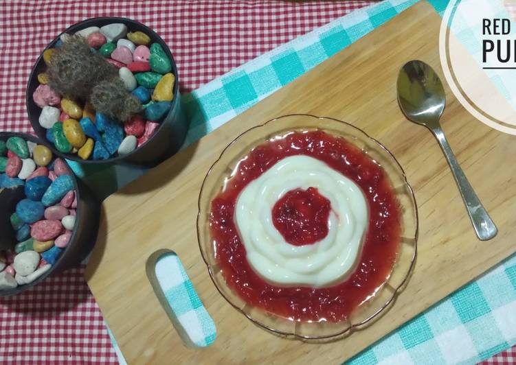 Red and white pudding