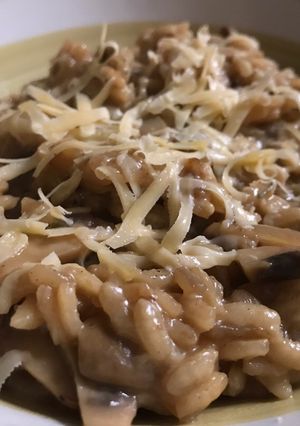 Una foto de Risotto de champiñones