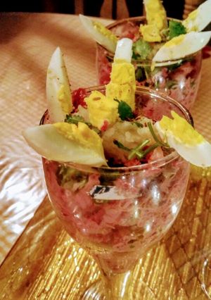 A picture of Russian Salad.
