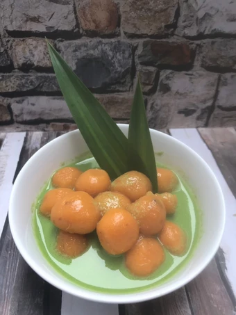 Cara Gampang Menyiapkan Resep Takjil candil ubi kuah daun suji yang Bisa Manjain Lidah Anti Ribet, Bisa Manjain Lidah