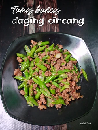 Langkah Mudah untuk Membikin Resep  Tumis buncis daging cincang yang Bisa Manjain Lidah, Sempurna