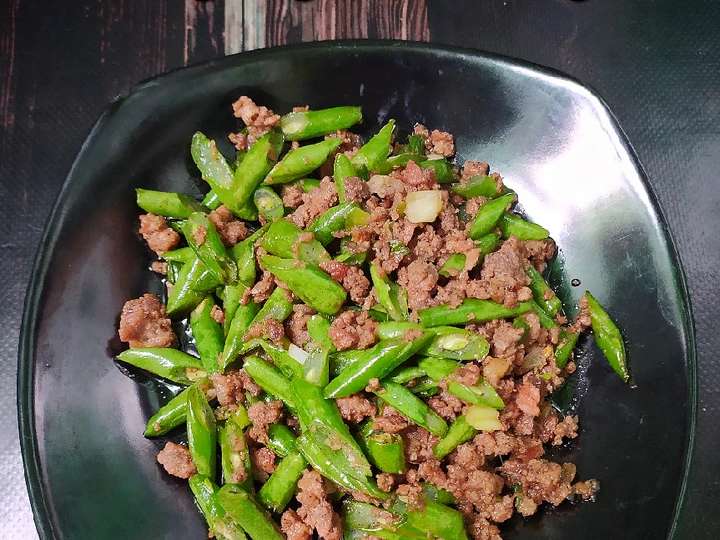 Langkah Mudah untuk Membikin Resep  Tumis buncis daging cincang yang Bisa Manjain Lidah, Sempurna