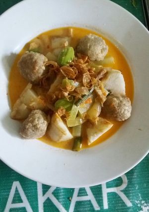 Foto resep Ketupat Sayur Bola bola Daging