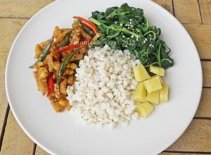Foto resep Nasi Sorghum (Cantel) Pakai Magic Com - Beserta Pelengkap