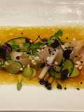 Cured Kingfish with Avocado Pickled Jicama