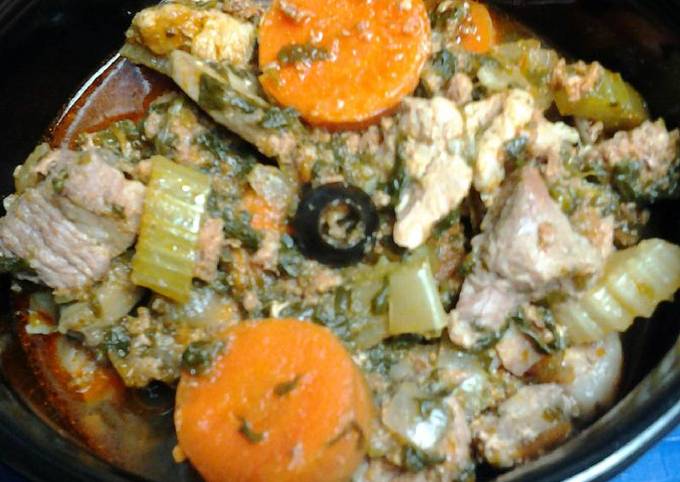 Recipe of Speedy Slow simmered lamb, pork, chorizo, with vegetables