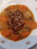 Alföldi🫘🧄🥗 köleses 🥕🫑🌶️🫘babos zöldséges egytál 🍞 (húsmentes)
