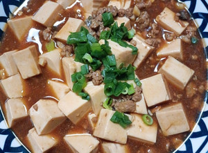 豆瓣絞肉燒豆腐 的食譜成品照片
