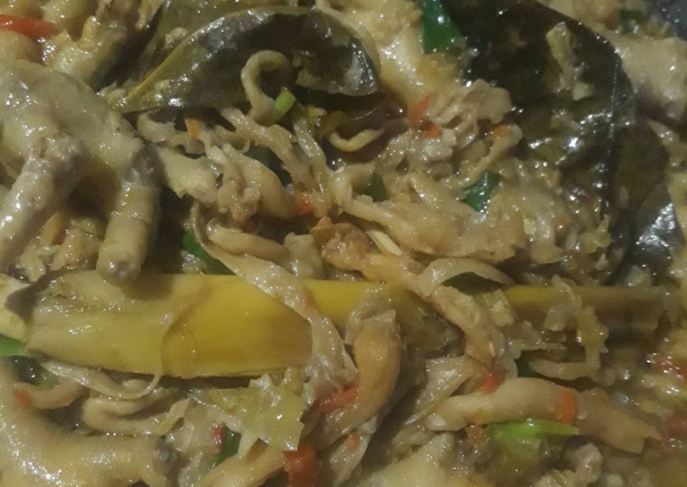 Ceker Jamur tiram pedas manis