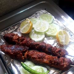 Seekh kabab A picture of Seekh kabab.