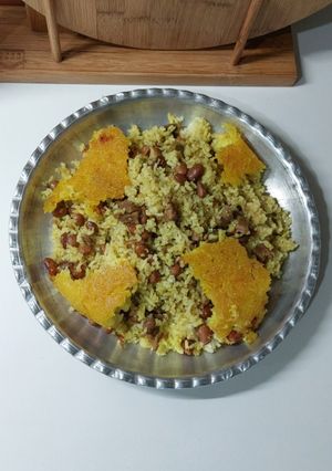 عکسی از دستور لوبیا پلو(لوبیا چیتی با گوشت گوسفند)