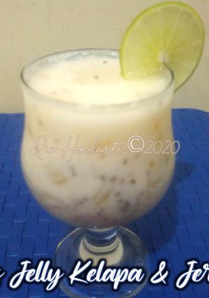 Foto resep Es Jelly Kelapa & Jeruk
