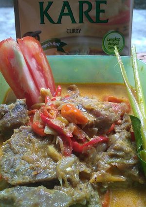 Foto resep Kare daging sapi bumbu racik instan