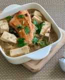 鮭魚燴菠菜豆腐煲-家的日常