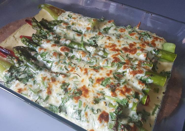 Resep Asparagus Keju Panggang Anti Gagal