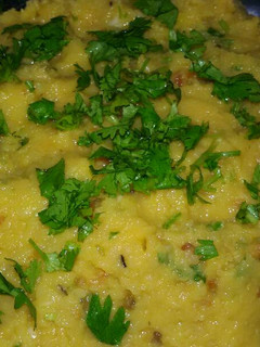 A picture of Moong dal ka Chokha.