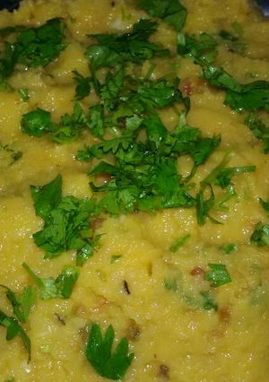 A picture of Moong dal ka Chokha.