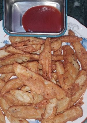 A picture of Besan pkode.