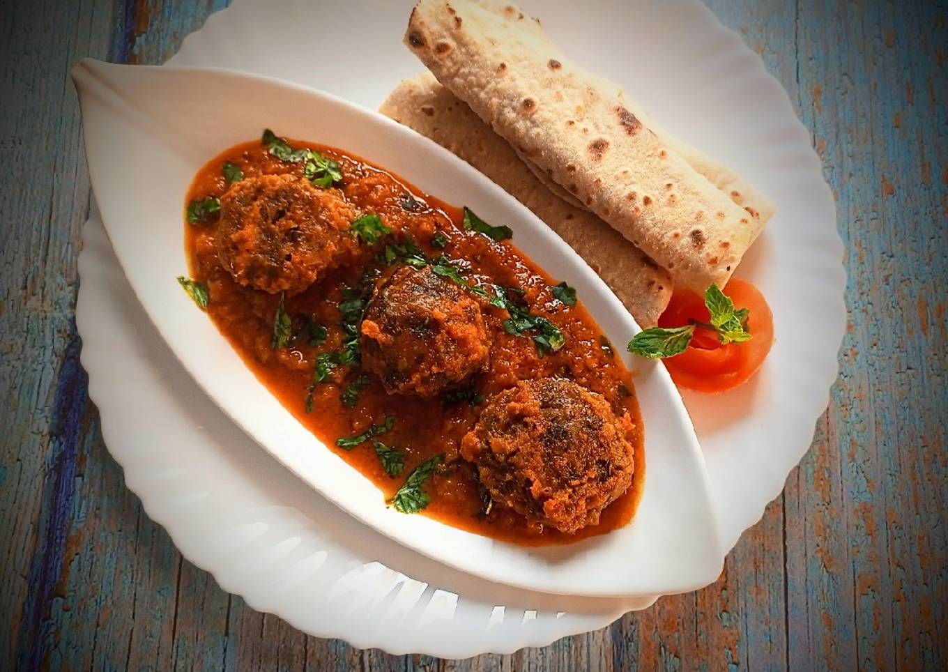 Palak paneer kofta curry