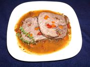 Una foto de carne mechada